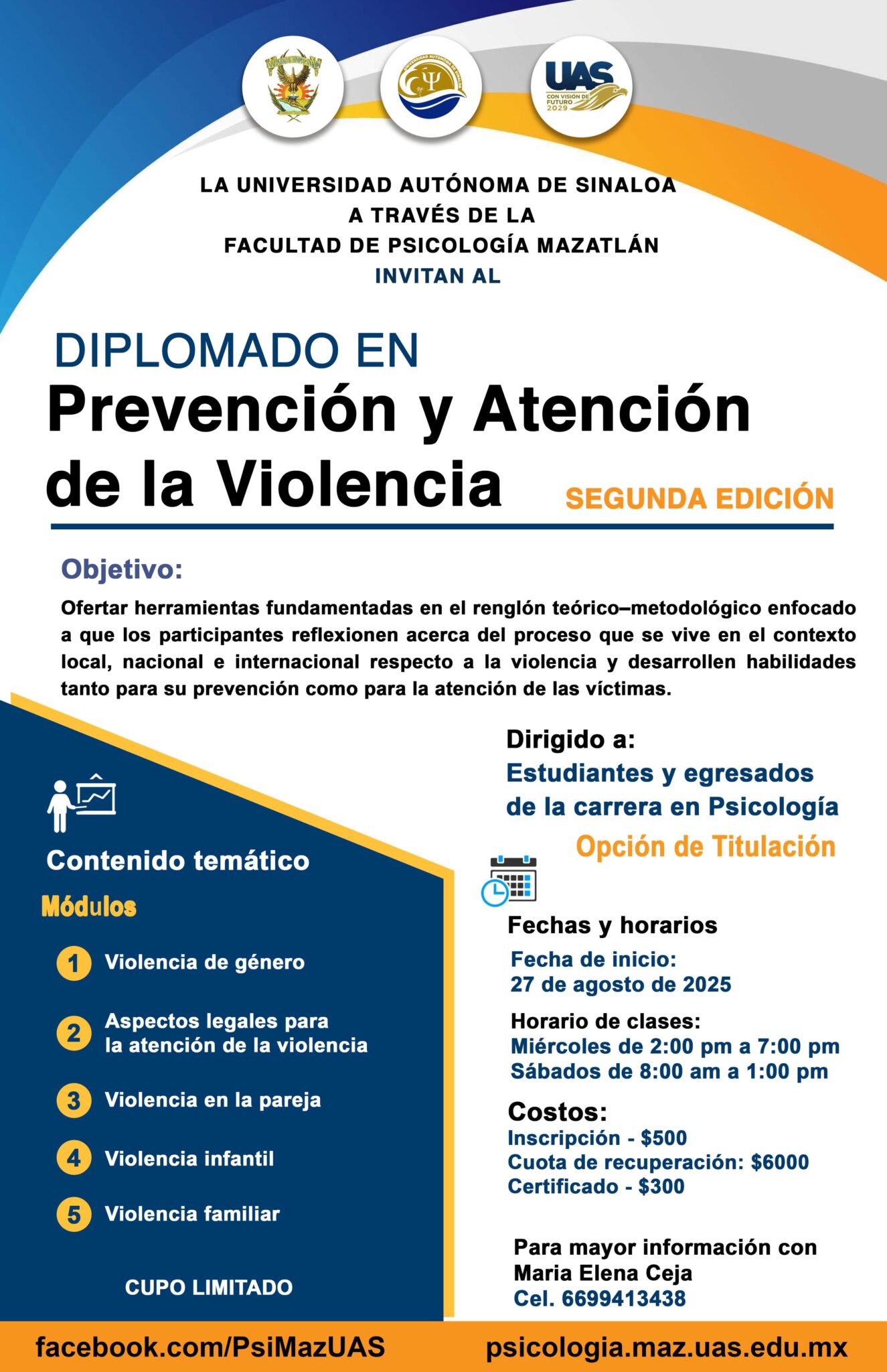 Segunda edición del Diplomado en Prevención y Atención de la Violencia ...